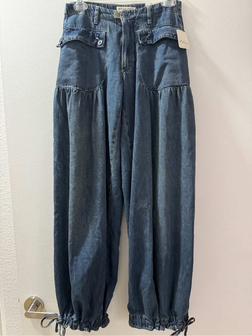 We The Free Dark Blue Denim Jeans with Label Detail